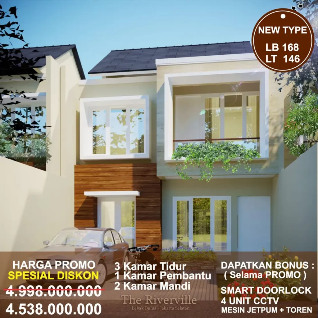 promo riverville rumah dijual